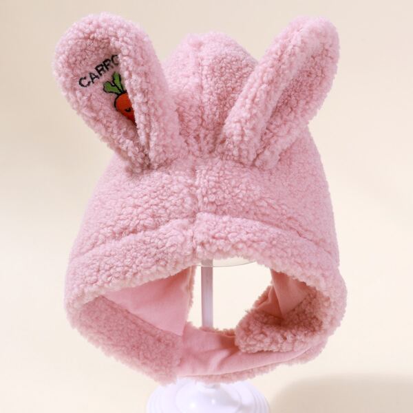 

Toddler Kids Embroidery Detail Cartoon Hat, Pink