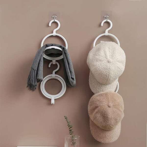 

1pc Stackable Hanging Hat Rack, White