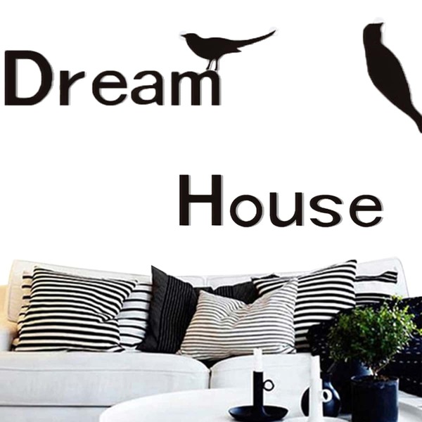 

Letter Graphic Wall Sticker, Black