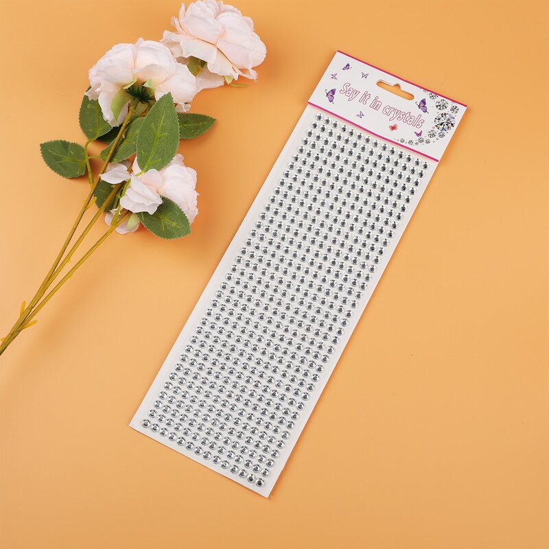 

1sheet DIY Crystal Sticker, Silver