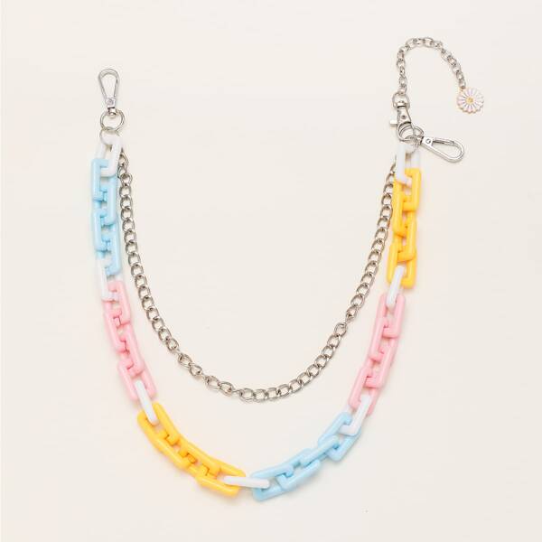 

Men Colorful Pant Chain, Multicolor