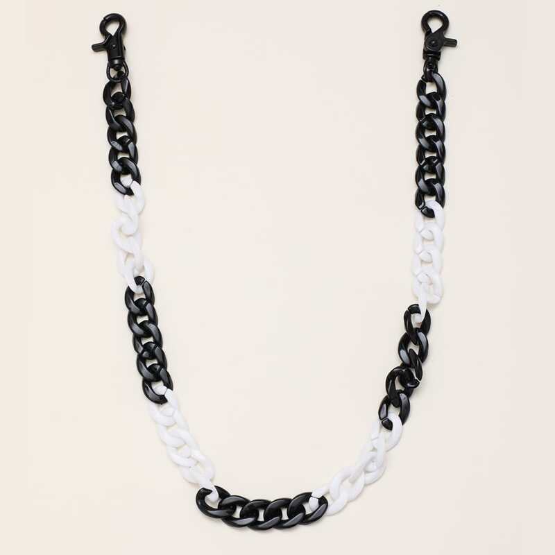

Guys Colorful Pant Chain, Black and white