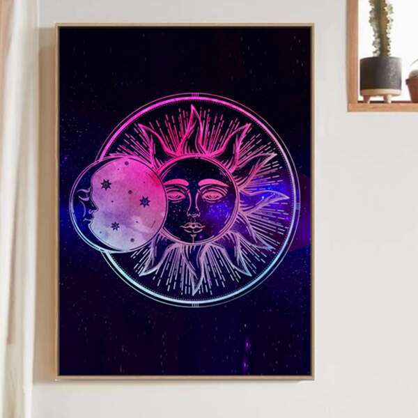 

Sun Print Wall Painting Without Frame, Multicolor