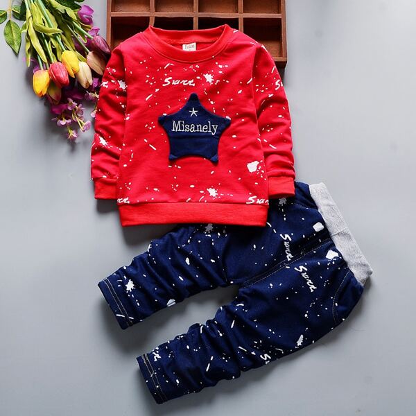 

Toddler Boys Star Print Sweatshirt & Sweatpants, Multicolor