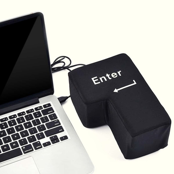 

1pc USB Big Enter Key Relieve Stress Keyboard, Black