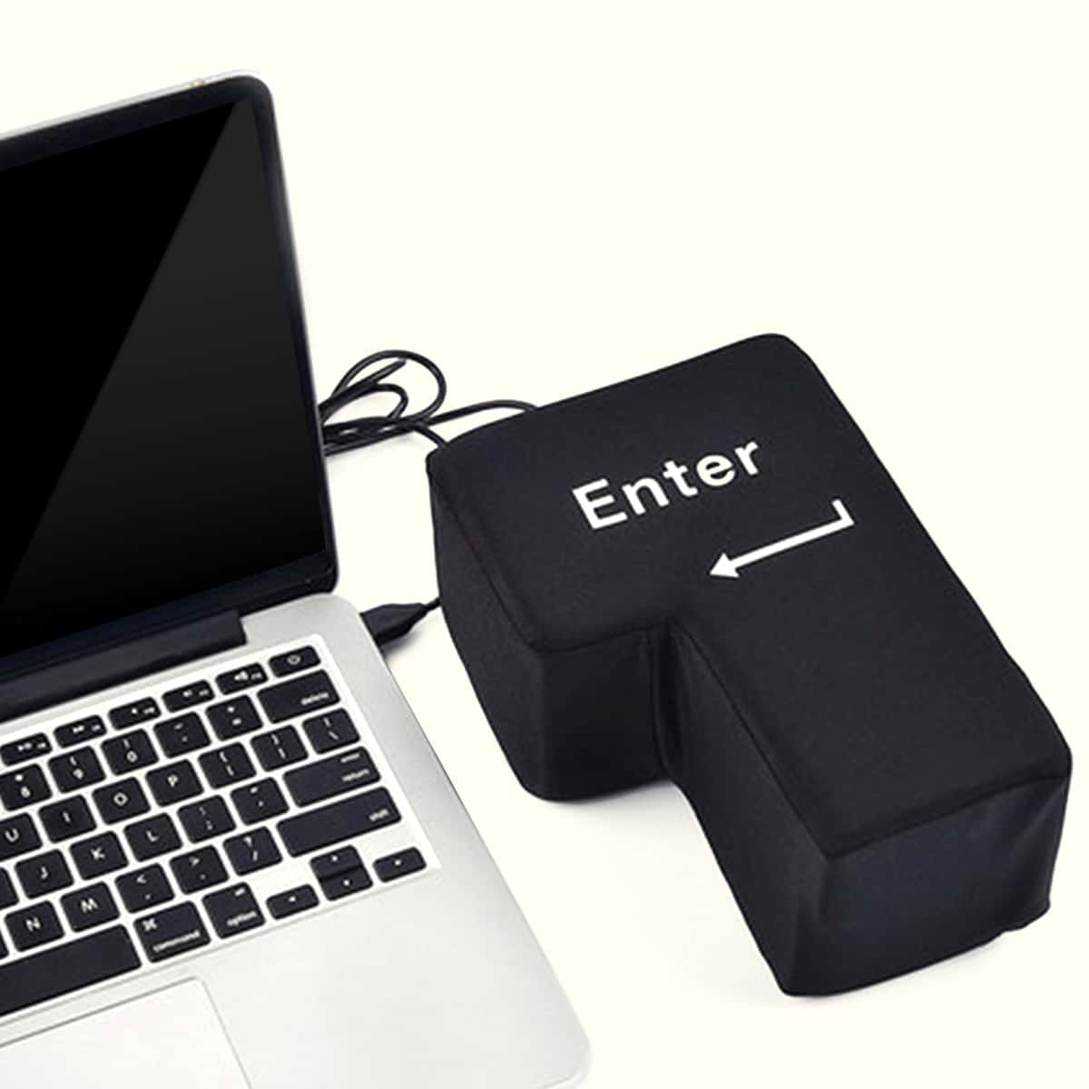 

1pc USB Big Enter Key Relieve Stress Keyboard, Black