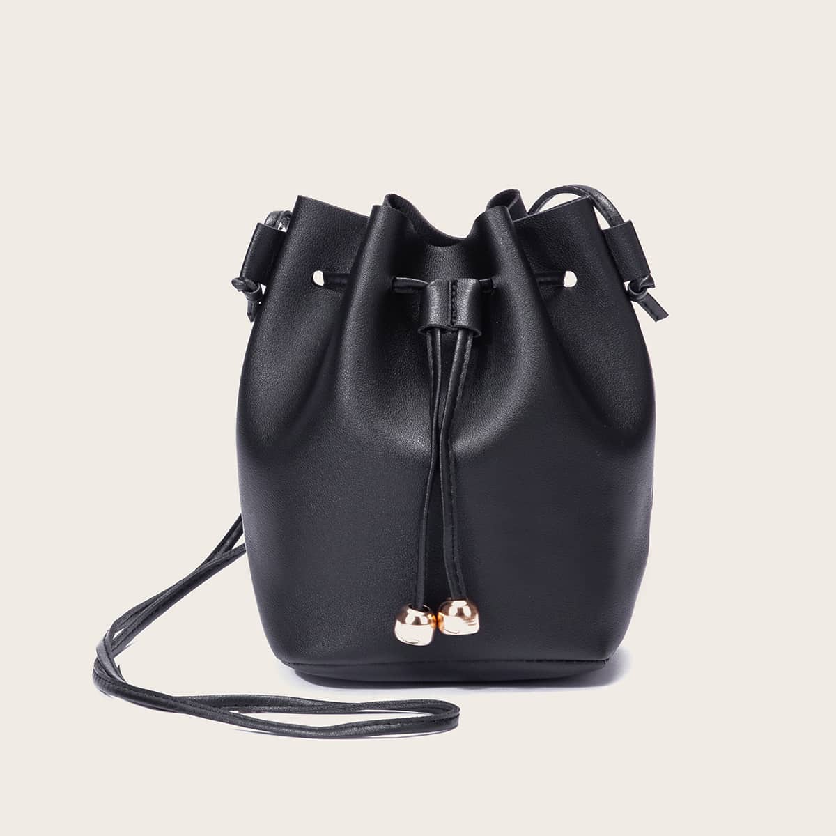 Image of Drawstring Decor Bucket Bag