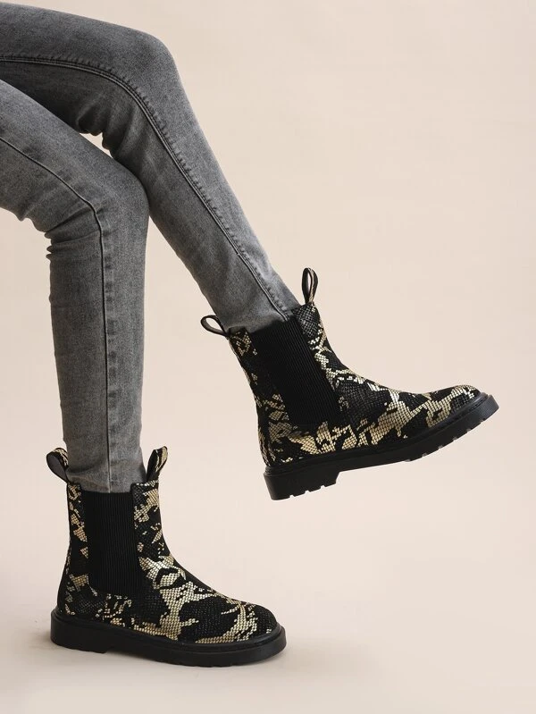wide fit snakeskin boots