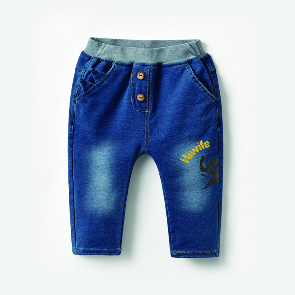 

Toddler Boys Letter Graphic Jeans, Medium wash
