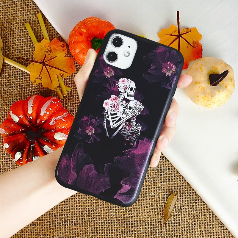 

Skeleton & Floral iPhone Case, Multicolor