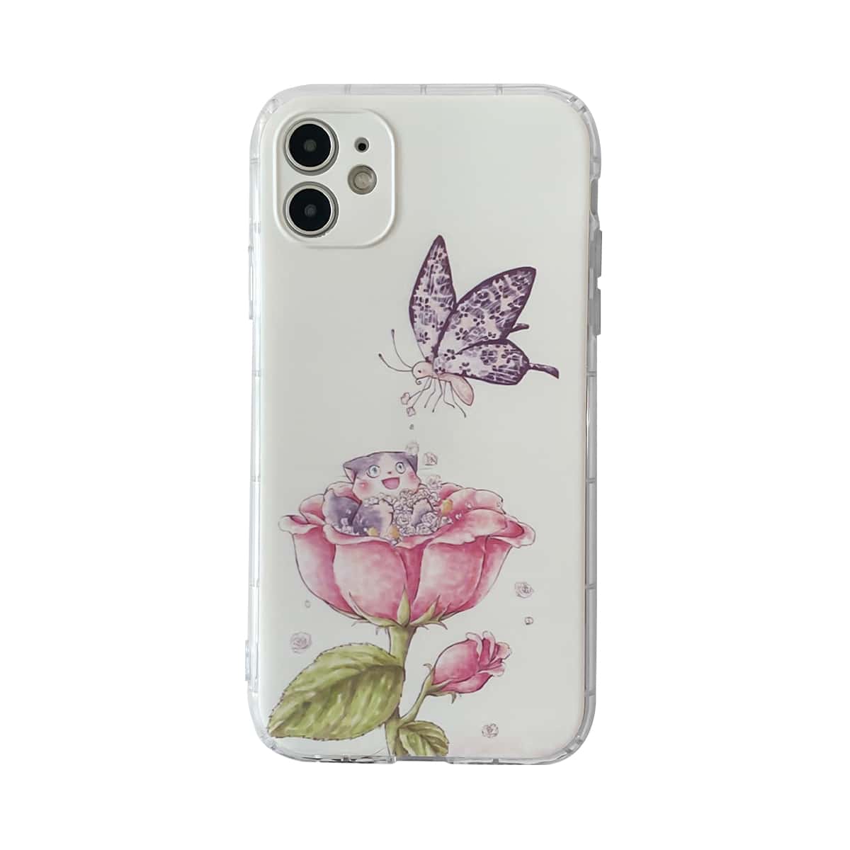 

Butterfly & Flower Pattern iPhone Case, Multicolor