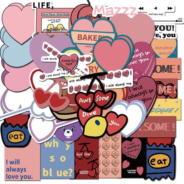 

44pcs Cartoon Graphic Sticker, Multicolor