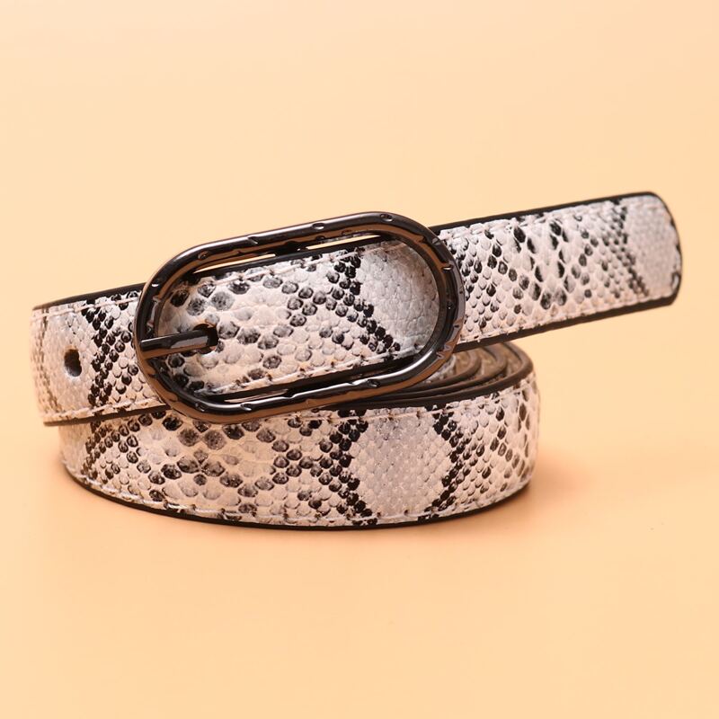 

Snakeskin Buckle Belt, Multicolor