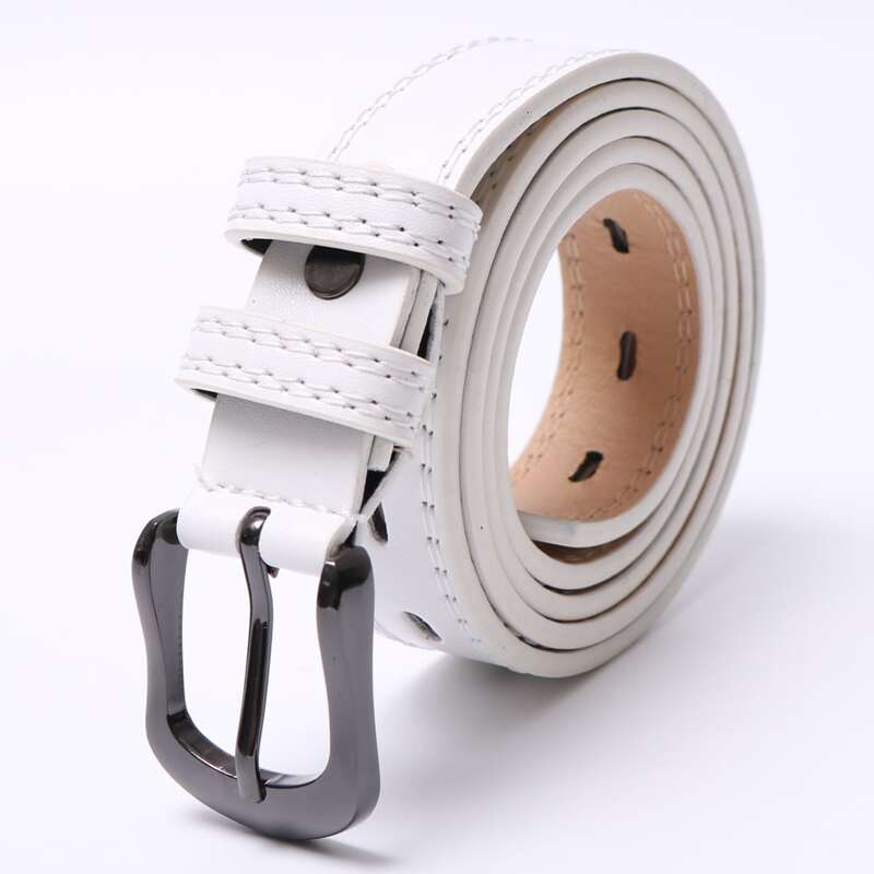 

Solid Buckle Belt, White