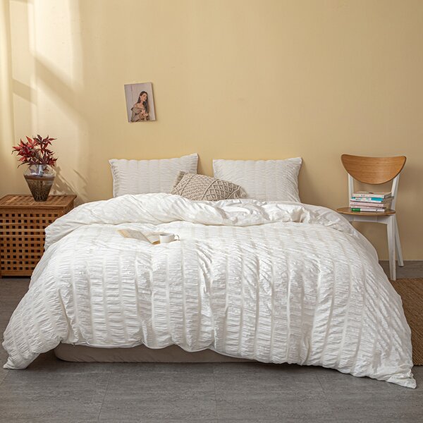 

Solid Color Bedding Set Without Filler, White