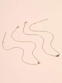 9入組幾何吊墜項鍊