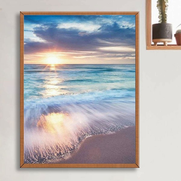 

Landscape Print DIY Diamond Painting Without Frame, Multicolor