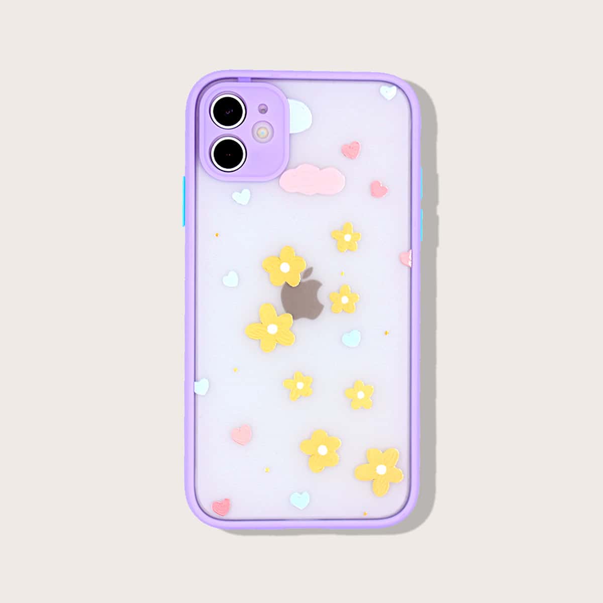 

Contrast Frame Flower Pattern iPhone Case, Multicolor