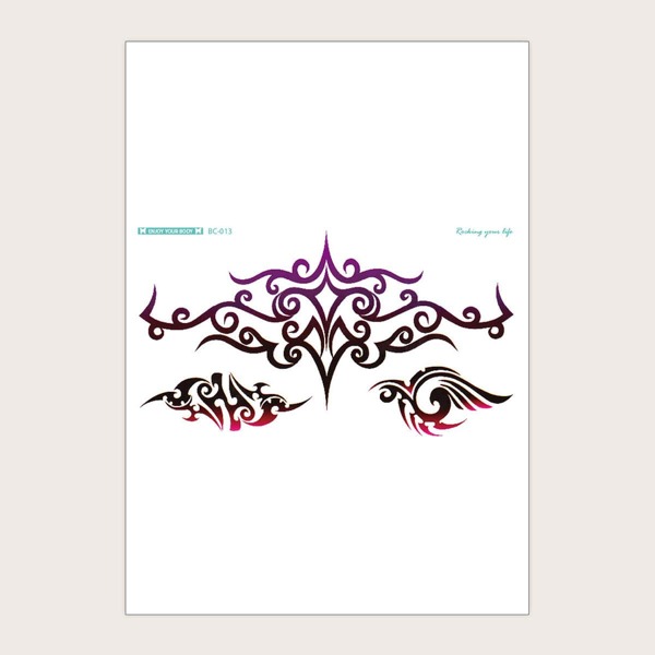 

1sheet Graphic Tattoo Sticker, Multicolor