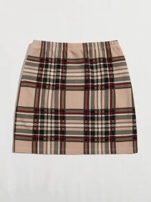 Muchica Falda ajustada mini de tartán - Multicolor - Ver 2