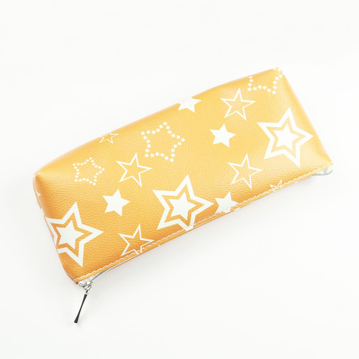 

1pc Star Print Pencil Case, Yellow