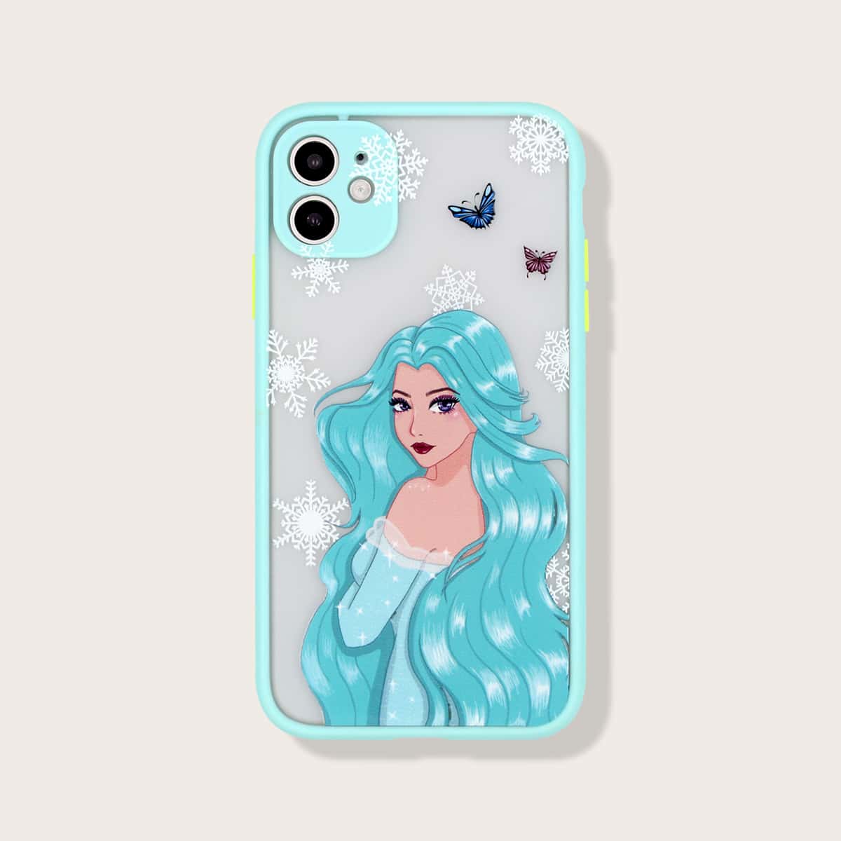 

Contrast Frame Snowflake Beauty iPhone Case, Multicolor