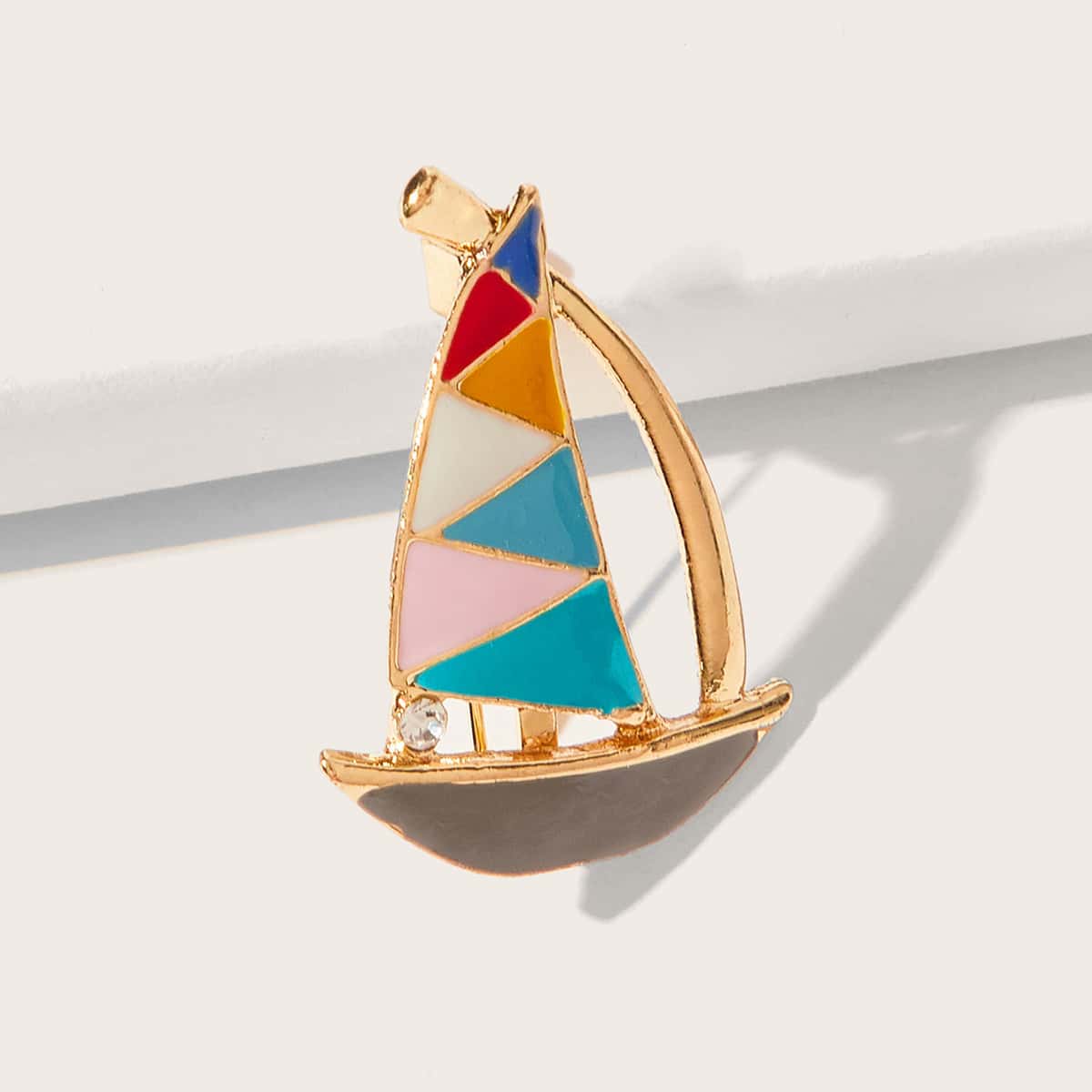 

1pc Sailboat Brooch, Multicolor