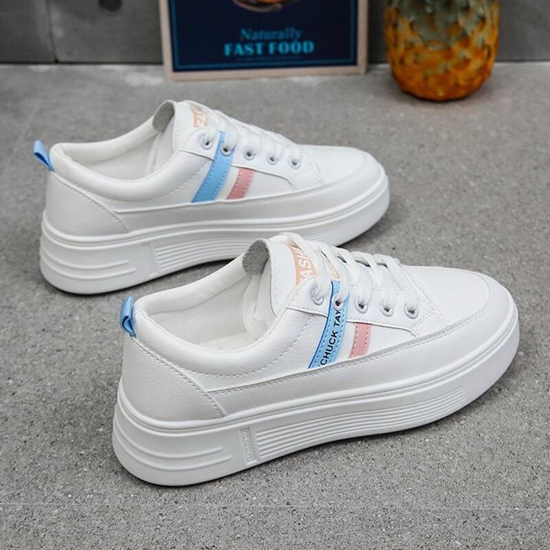 Lace-up Front Skate Shoes, White