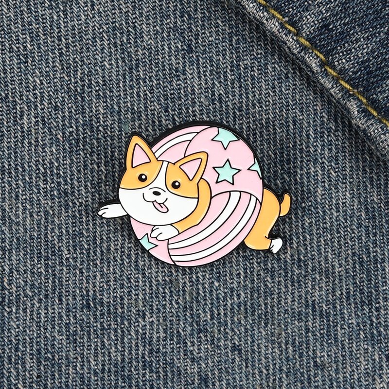 

Cartoon Dog Design Brooch, Multicolor