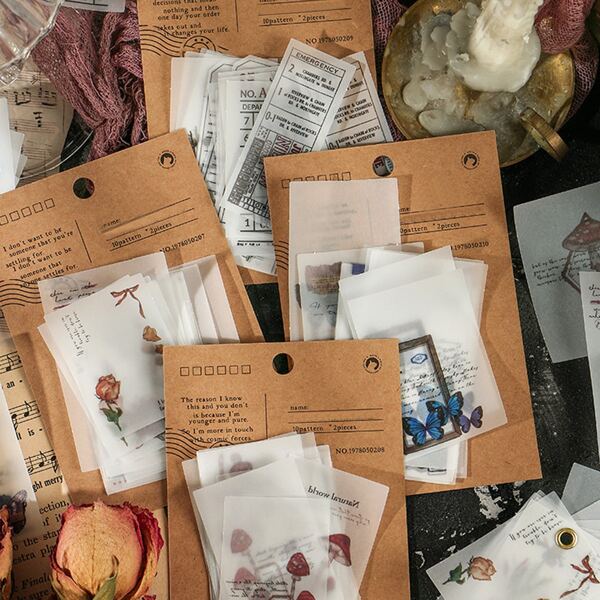 

20pcs Flower Print Random Material Paper, Multicolor