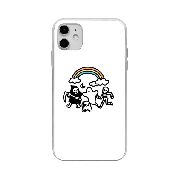 

Dancing Skull Pattern iPhone Case, Multicolor