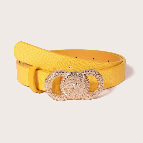 

Metal Buckle Belt, Yellow