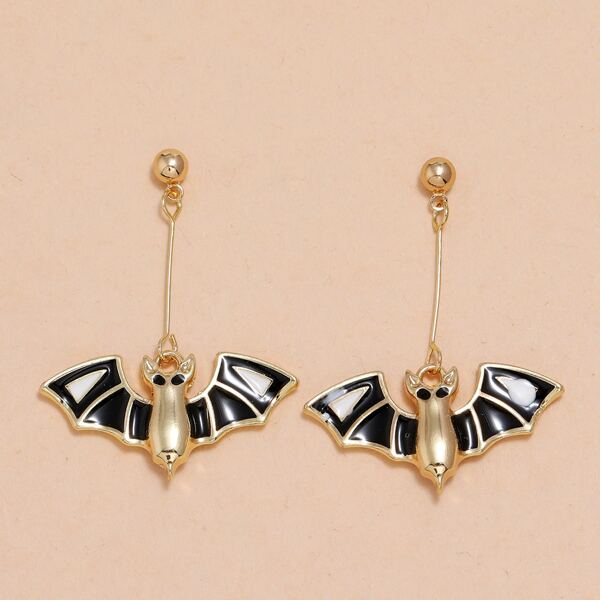 

Halloween Bat Drop Earrings, Multicolor