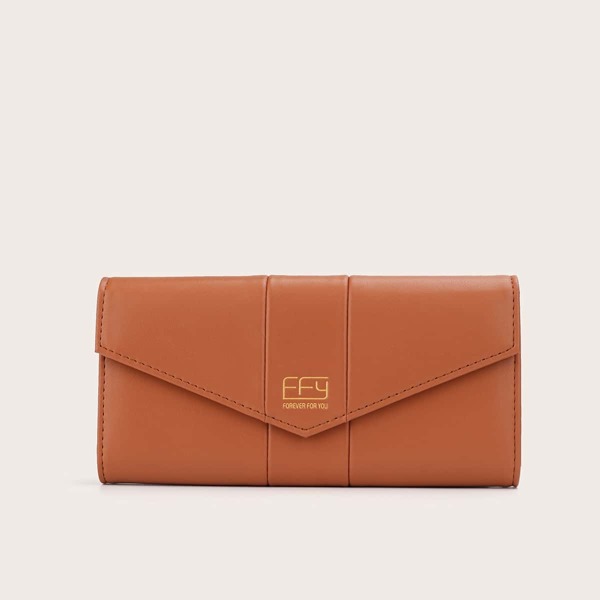 

Letter Graphic Long Purse, Brown