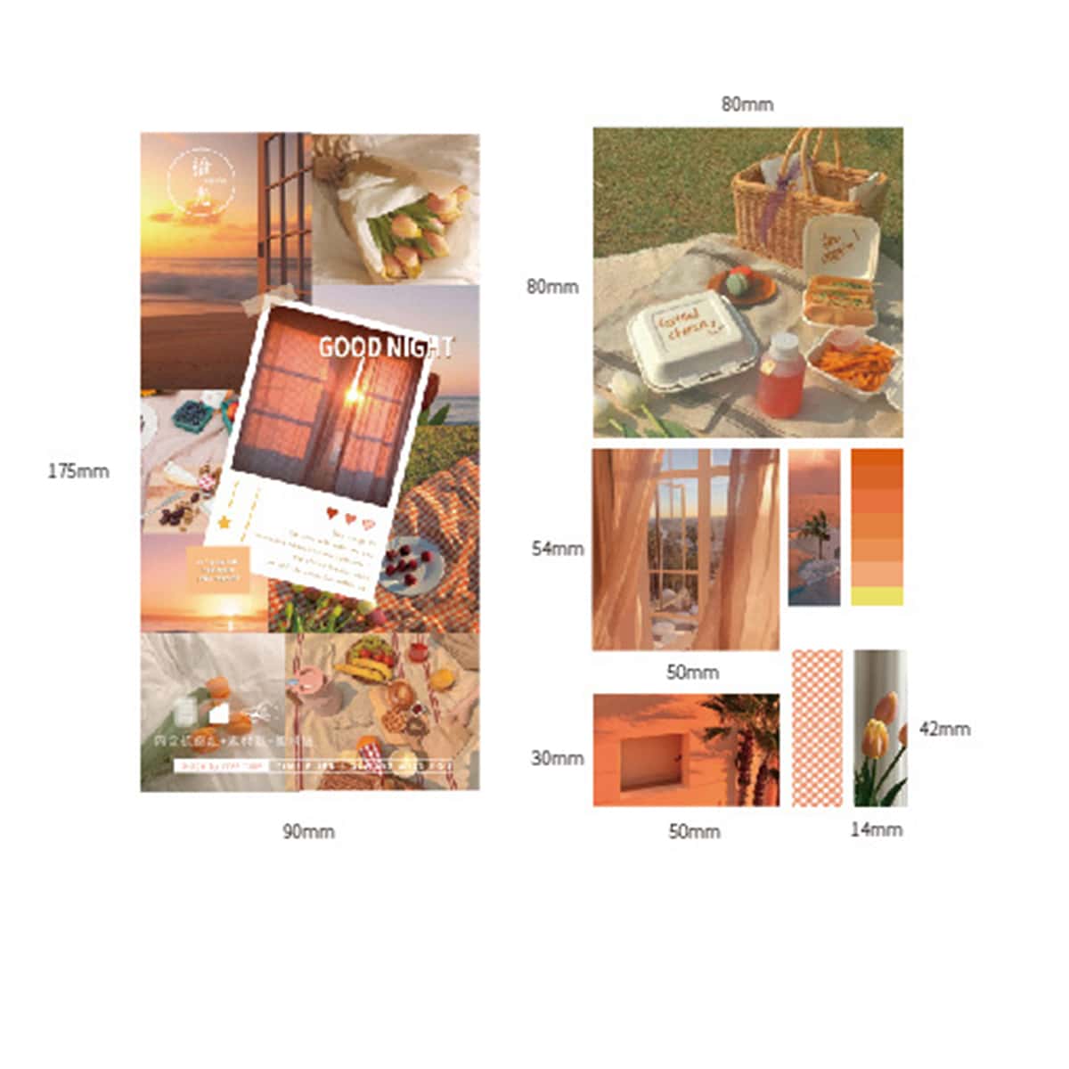 

1pack Random Landscape Sticky Note, Multicolor