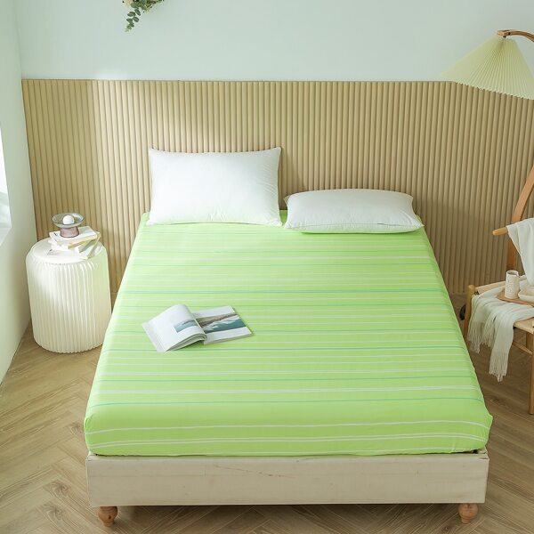 

Striped Pattern Fitted Sheet, Green
