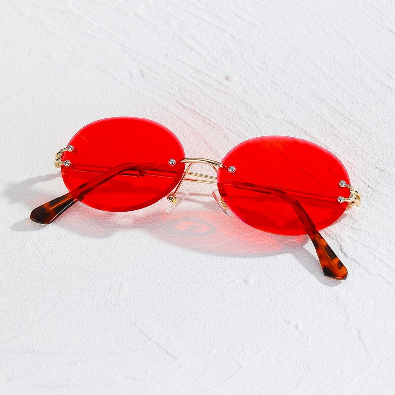 

Guys Rimless Sunglasses, Red