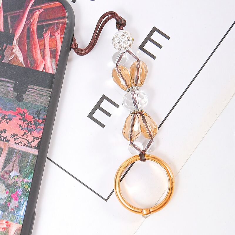 

Rhinestone Decor Phone Lanyard, Orange
