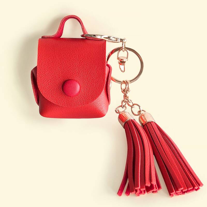 

Tassel Decor Airpods Case, Red