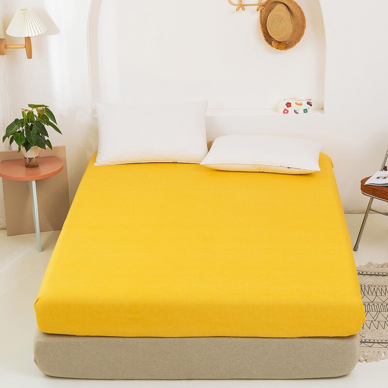 

Solid Color Fitted Sheet, Yellow