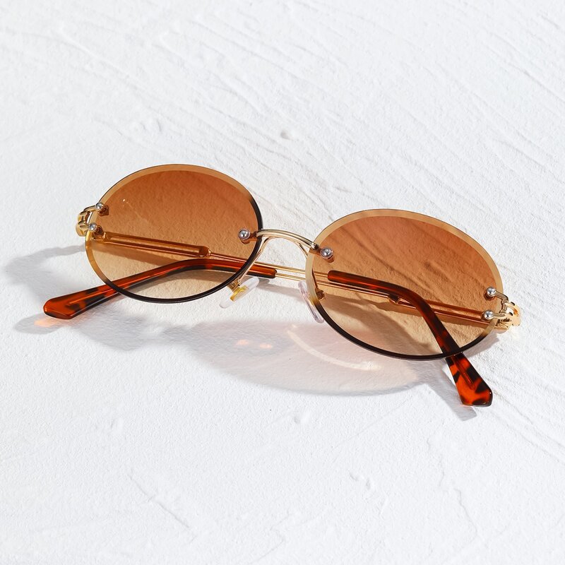 

Guys Rimless Sunglasses, Brown