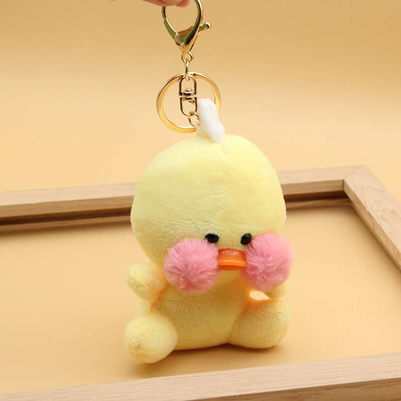 

Hyaluronic Duck Charm Keychain, Yellow