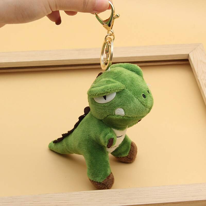 

Cartoon Dinosaur Charm Keychain, Green