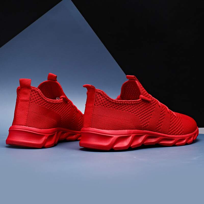 

Guys Lace-up Front Wide Fit Sneakers, Red