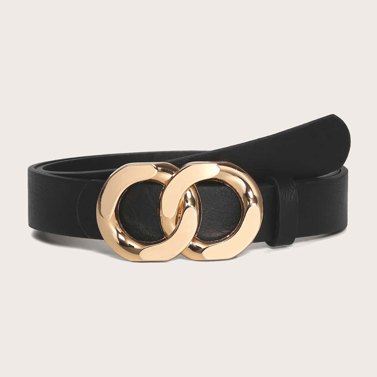 

Metal Buckle Belt, Black