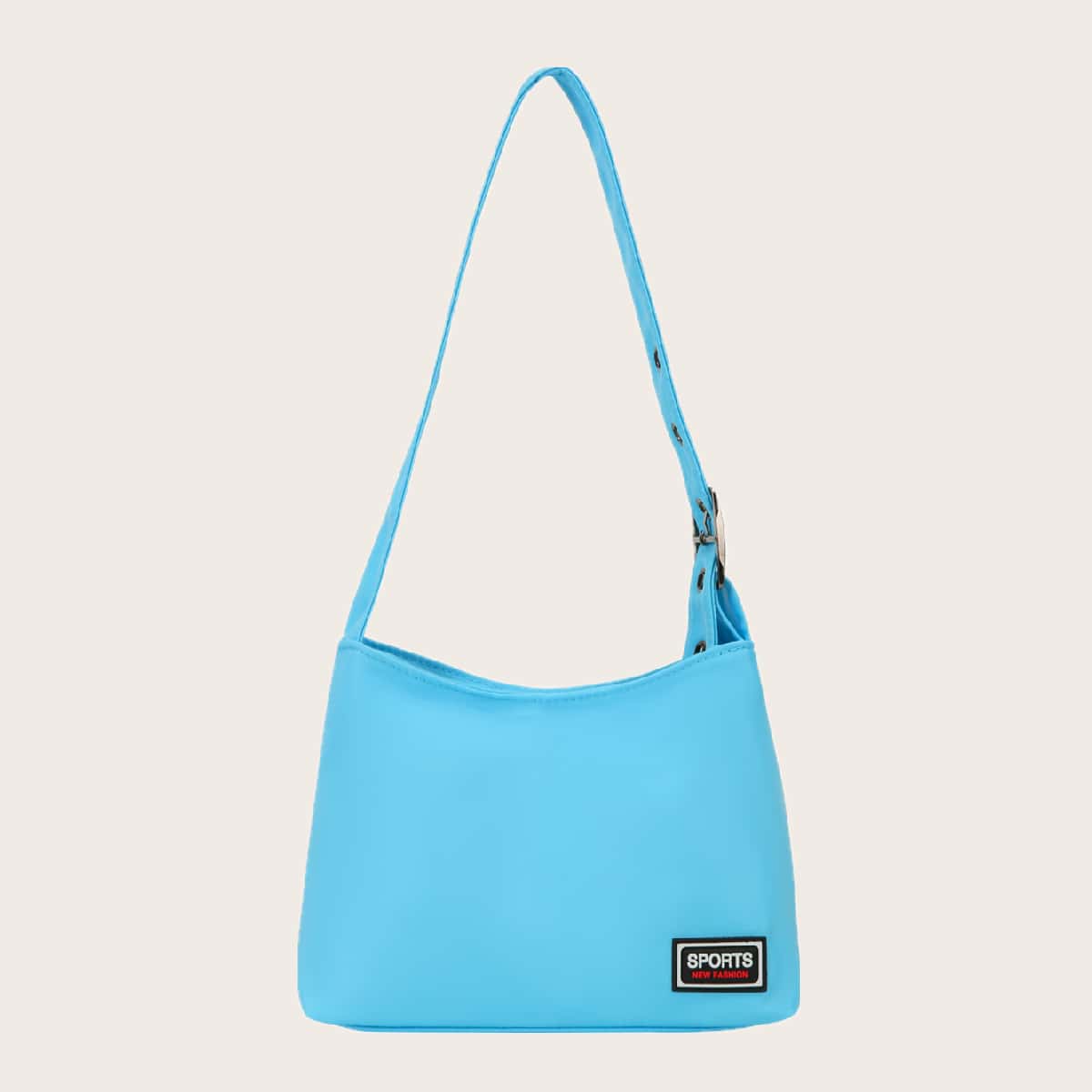 

Letter Graphic Shoulder Bag, Blue