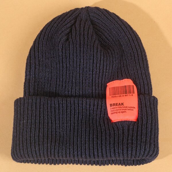 

Label Decor Beanie, Navy blue