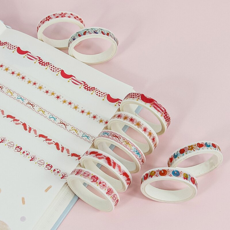 

12rolls Mixed Pattern DIY Tape, Multicolor