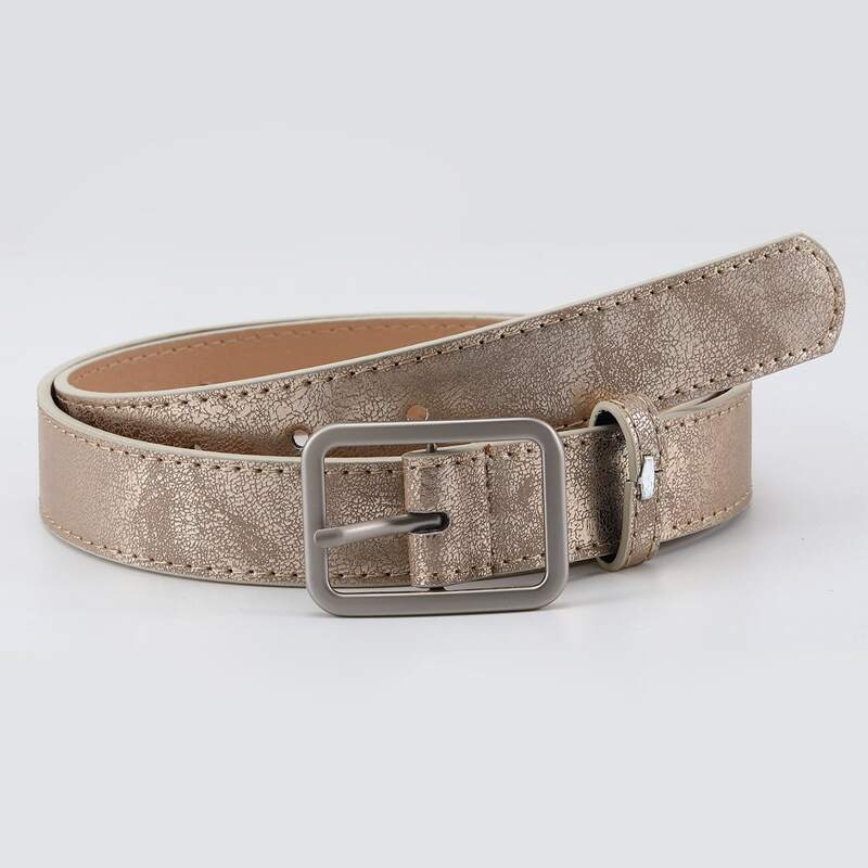

PU Buckle Belt, Light grey