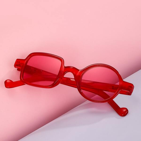 

Creative Tinted Lens Sunglasses, Red